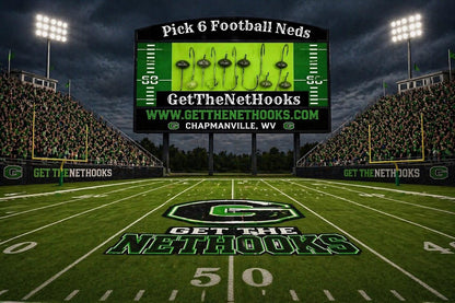 Get The Net Pick 6 Football Ned Heads – Football Jig Head for Bass