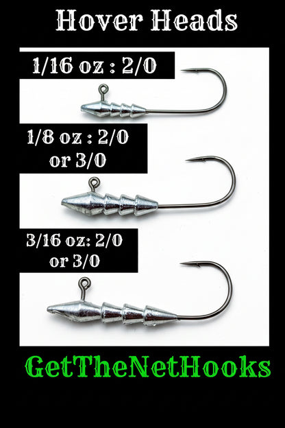 Get The Net Hover Heads – Mustad FFS Livescope Jig Heads for Bass