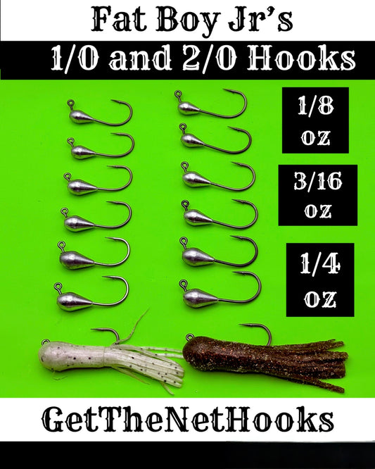 Get The Net Fat Boy Jr Tube Hooks – Mustad Finesse Tube Jig Heads