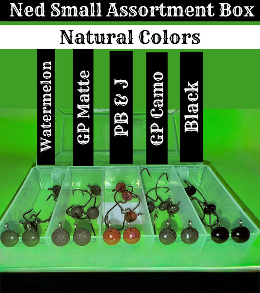 Get The Net EWG Ned Head Small Assortment Box – Natural Colors (25 Hooks)