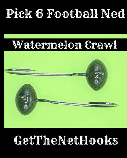 Get The Net Pick 6 Football Ned Heads – Football Jig Head for Bass