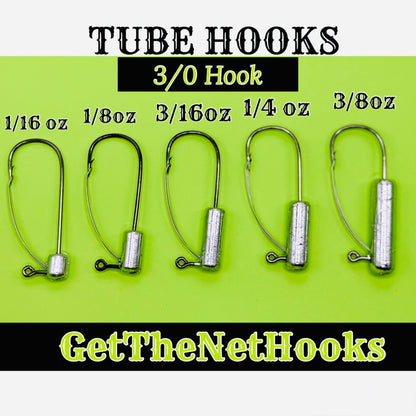Get The Net Weedless Tube Hooks – Mustad Bass Fishing Jig Heads