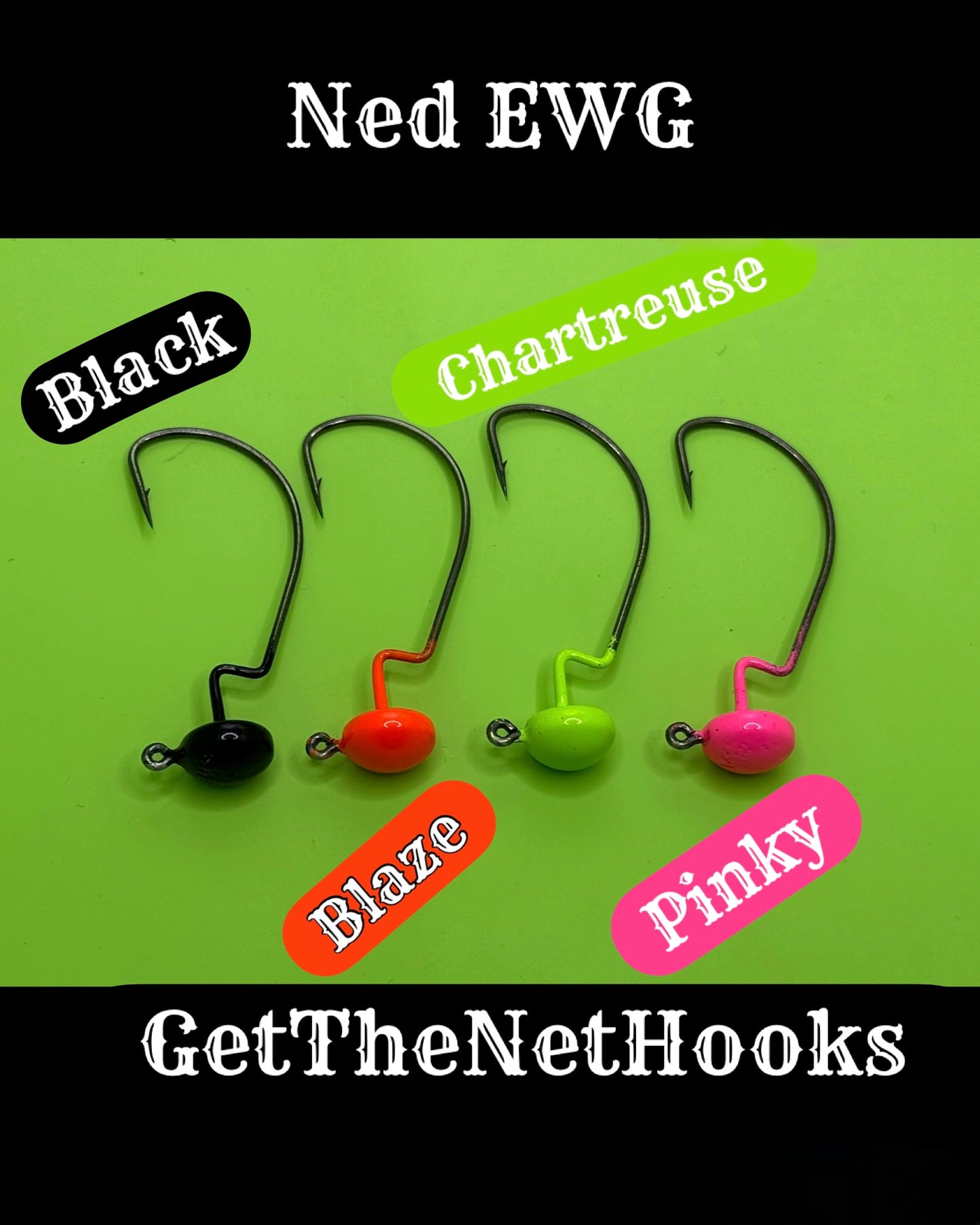 Get The Net Bulk NED EWG Jig Heads – Wide Gap Ned Rig Hooks Wholesale