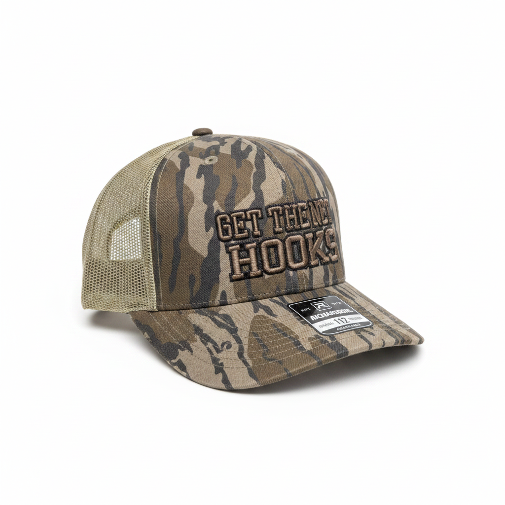 Get The Net Fishing Hat – Richardson 112 Camo & Embroidered Caps