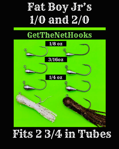 Get The Net Fat Boy Jr Tube Hooks – Mustad Finesse Tube Jig Heads