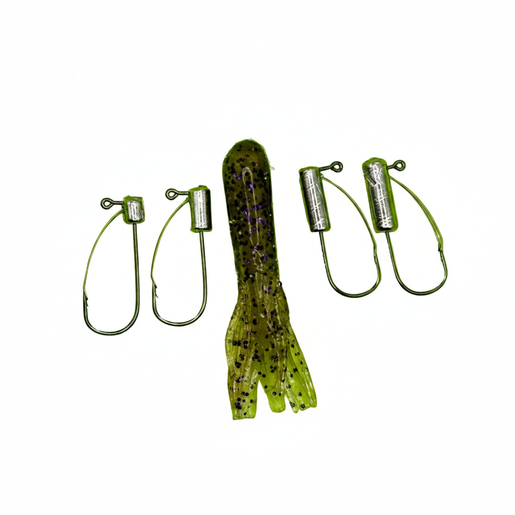 Get The Net Weedless Tube Hooks – Mustad Bass Fishing Jig Heads
