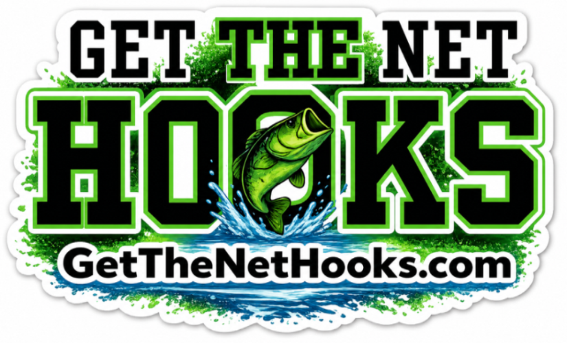 Get The Net Custom Logo Fishing Sticker – Vinyl Decal